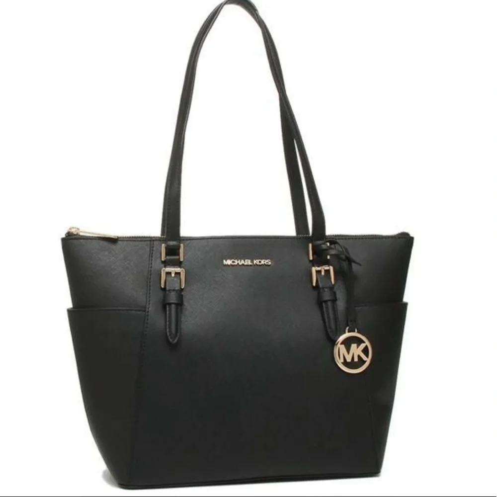 MICHAEL KORS Charlotte Large Leather Top-Zip Tote